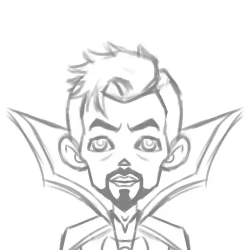 原创作品插画创作习作漫威奇异博士插画z神c君精选-吉祥物设计1476