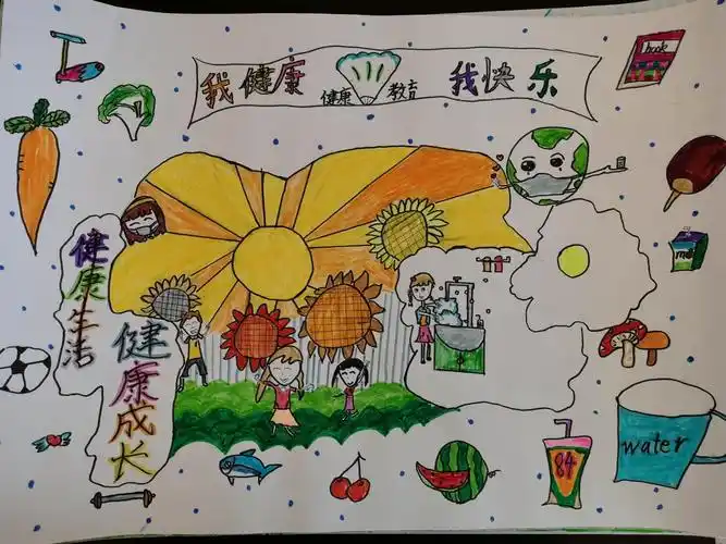 健康教育成果一一绘画展示