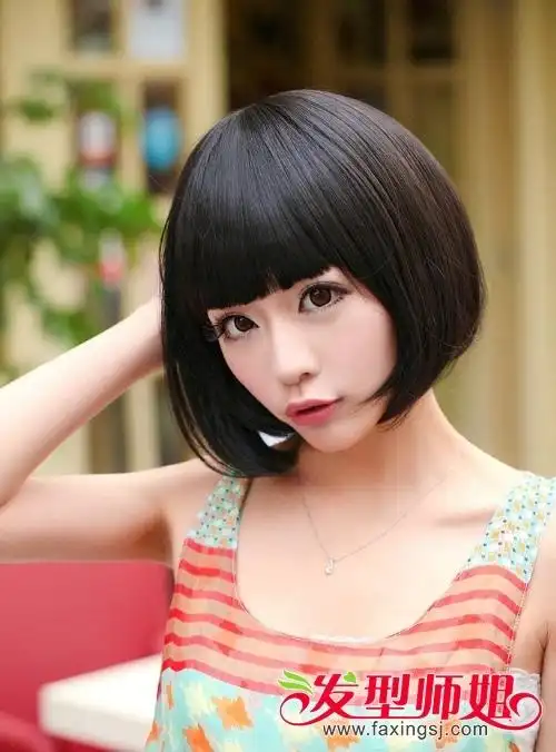 蘑菇头发型图片 适合瓜子脸女生的蘑菇头