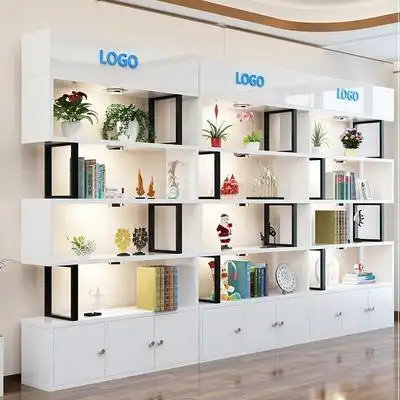 定制logo客厅货架展示架新款落地式多层简易货柜样品奖品护肤产品