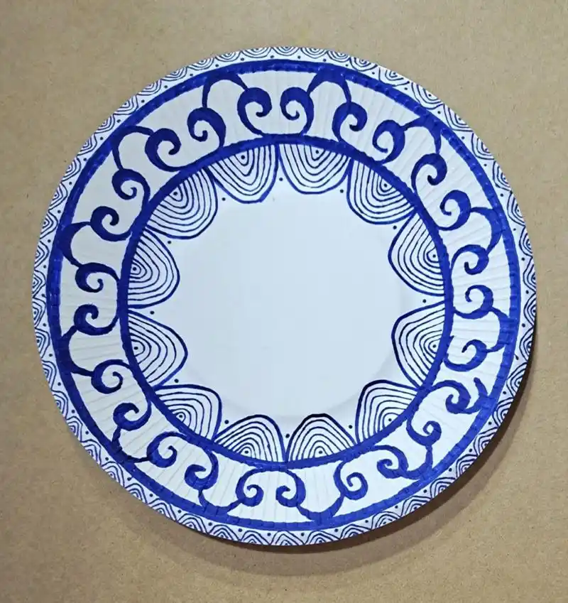 青花瓷盘子 画盘子喽