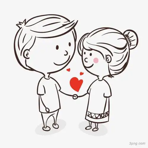 情人牵手爱心图案png素材透明免抠图片节日元素