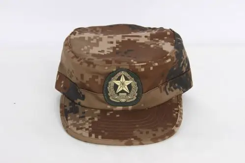 迷彩军帽子男女批发平顶帽五角红星军训青少年冬遮阳鸭