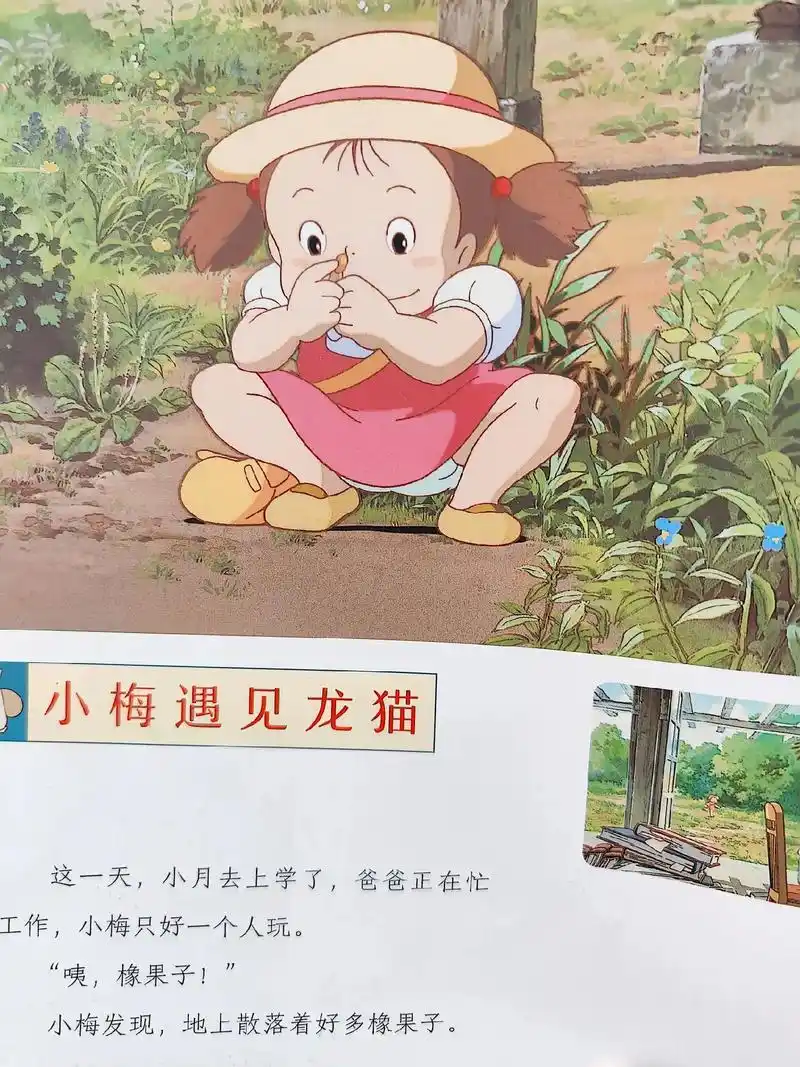 小梅遇见龙猫/宫崎骏《龙猫》2.呆萌的龙猫知道小梅能看见它, - 抖音