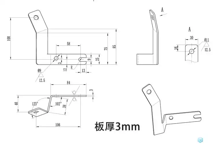 如图中的钣金件用ug怎么画是最简单的