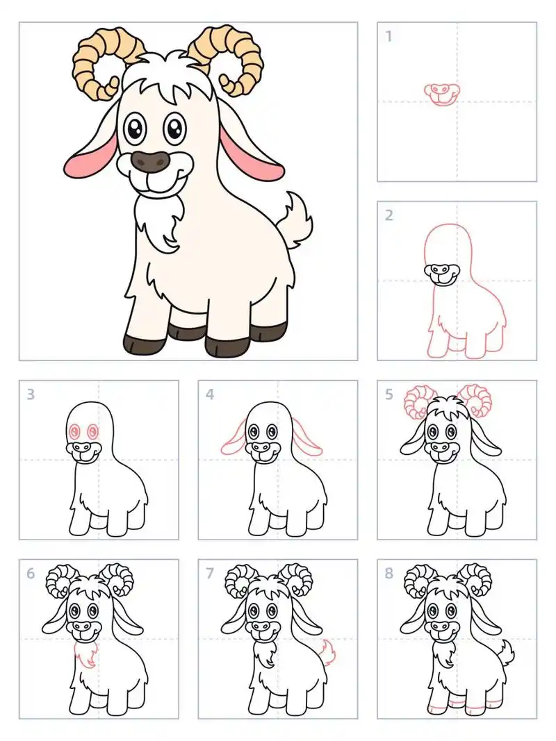 简笔画42期|山羊🐐