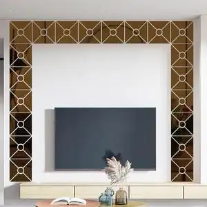 电视背景墙框装饰镜面图片