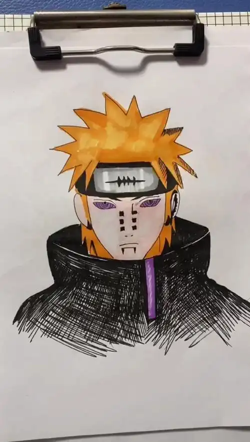 我要上热门昨天我妈安排我画的佩恩六道作品