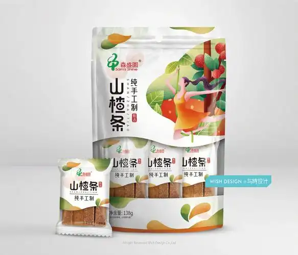 纯手工制山楂条山楂片包装设计分享