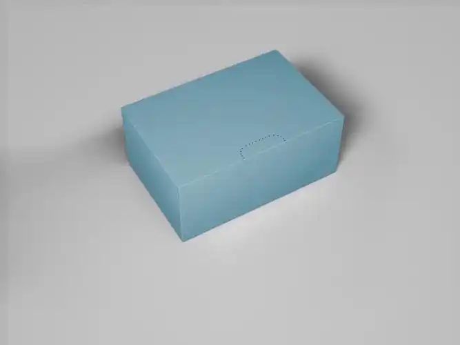 蓝色抽纸巾盒样机