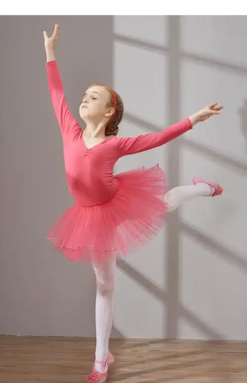 儿童舞蹈服装女童春秋长袖幼儿练功服中国舞跳芭蕾舞裙衣服 007短袖