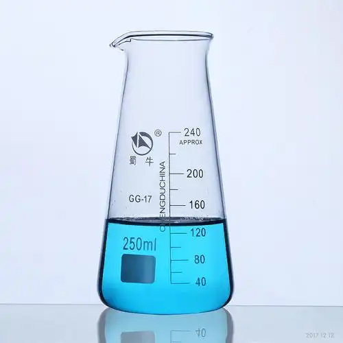 苏品 玻璃三角烧杯125/250/500ml 锥形烧杯 带刻度 三角烧瓶 量杯