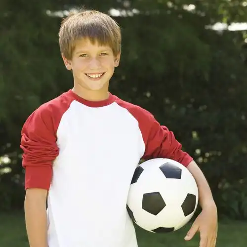 西方人,儿童,一个人,站,笑,微笑,露齿笑,方图,室外,白天,正面,纯洁