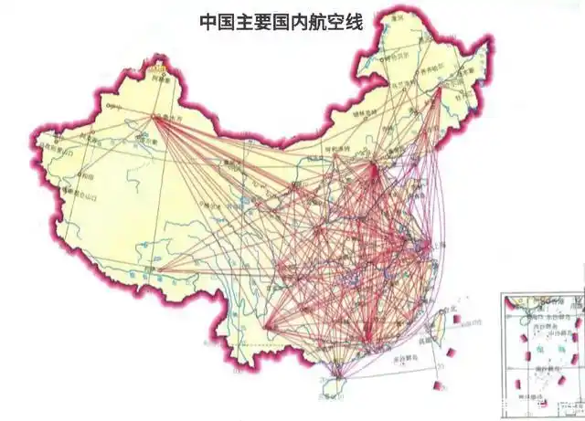 中国民用机场名录及地理分布详图