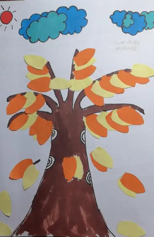 焦作市山阳区焦东路小学二年级美术《重重叠叠》作业展