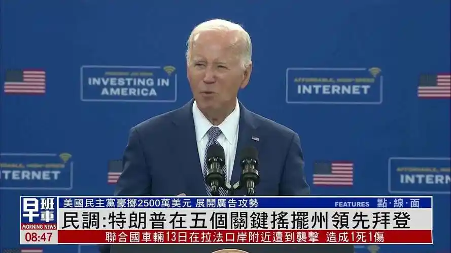 民调特朗普在五个关键摇摆州领先拜登