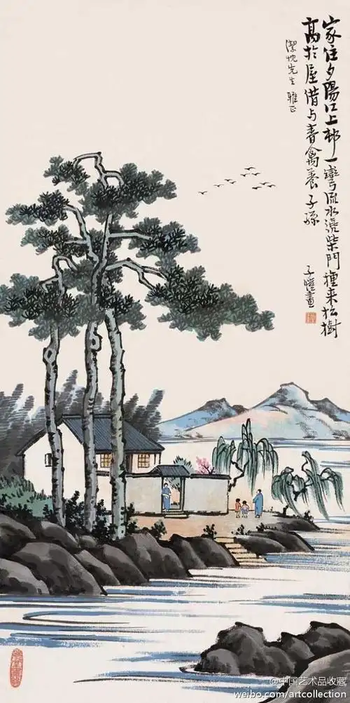 丰子恺的作品山水丰子恺山水结庐在人境丰子恺最贵的一幅画结庐在人境