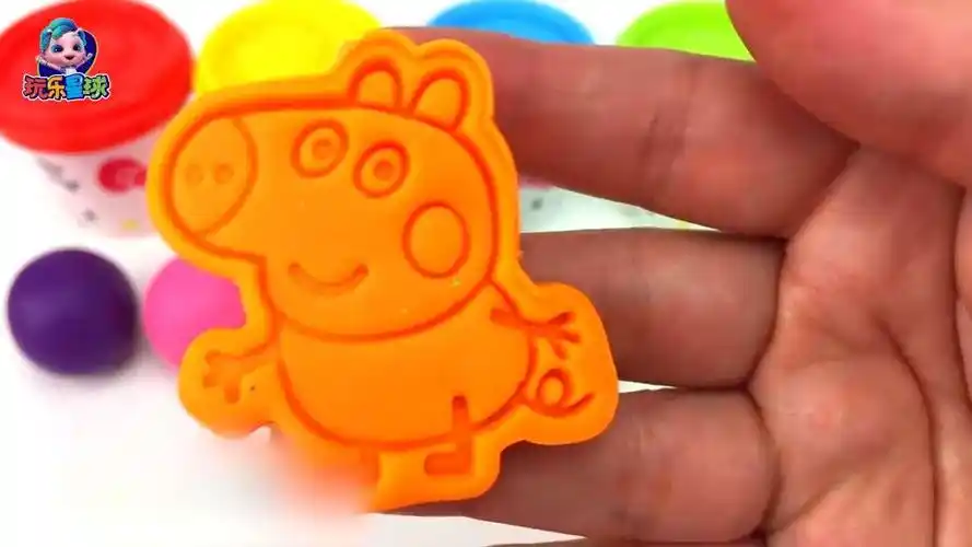 学颜色做手工diy小猪佩奇彩泥