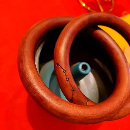 古道斋包邮道家吉祥风水挂件雷击枣木雕七星乾坤圈道士阴阳环手镯