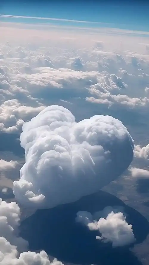 "浪漫的爱心云,一定要分享给喜欢的人看" #治愈系风景 #爱心云 #云层