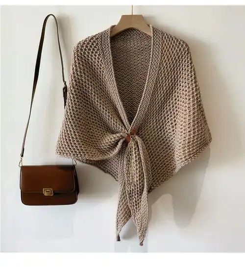 桐达春夏季披肩女针织外搭小披肩女多功能围脖懒人搭肩百搭优雅小清新