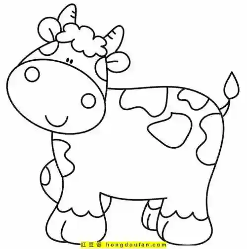 标签公牛,农场,动物,动物简笔画,十二生肖,奶牛,奶牛简笔画,小牛,母牛
