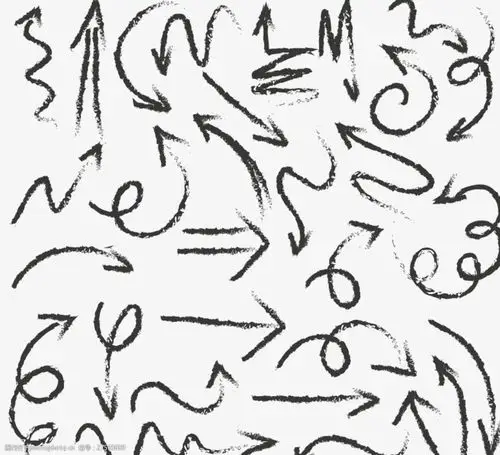 手绘箭头矢量素材