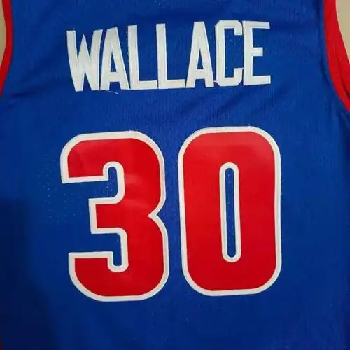 腾讯体育nba同款nba底特律活塞1比卢普斯30号3号华莱士汉密尔顿球衣