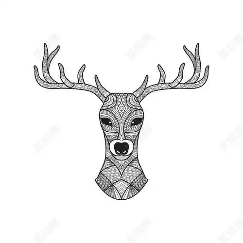 鹿角简笔画 鹿角简笔画图片