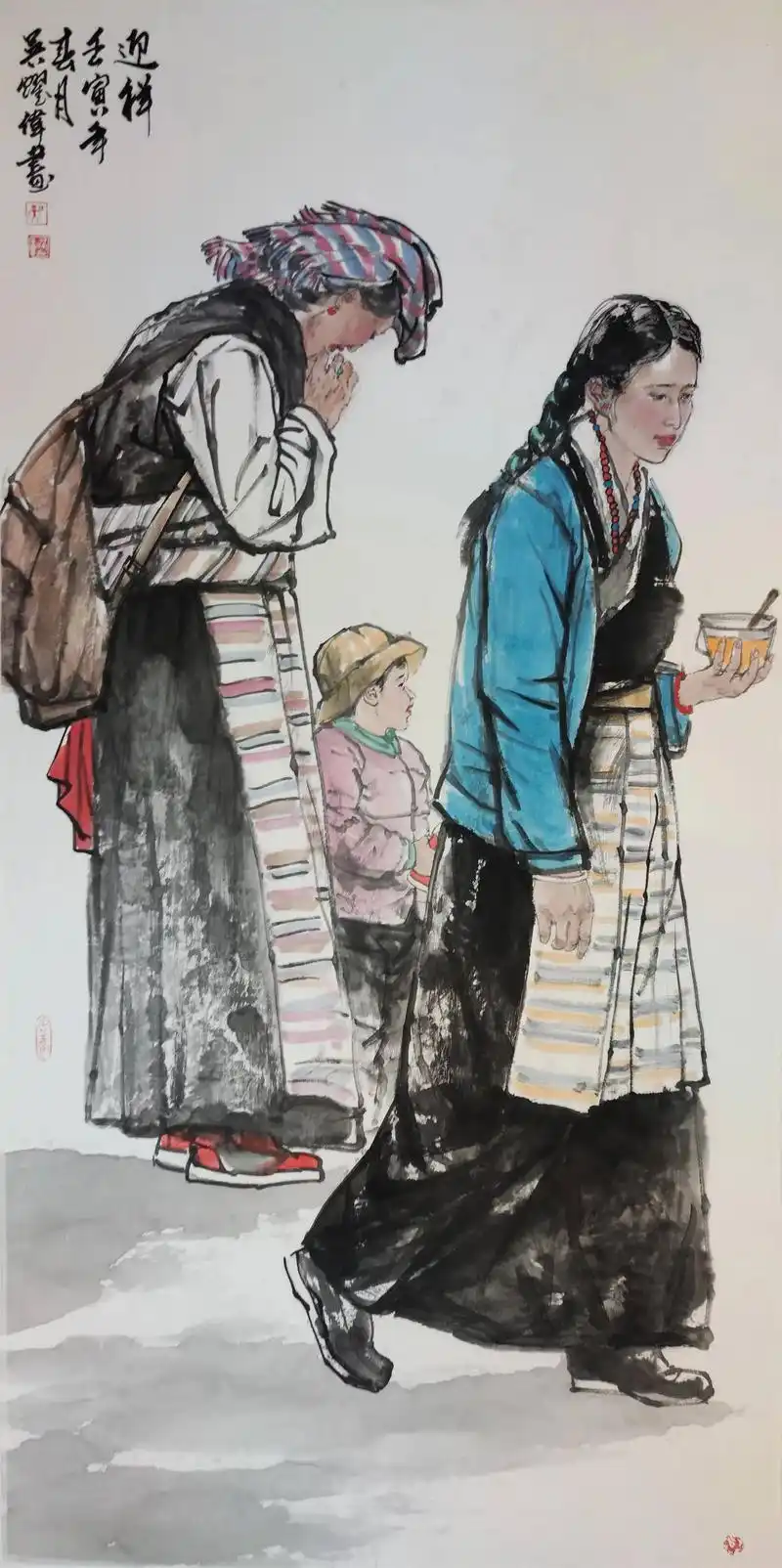 吴耀伟国画作品选.#水墨写意 #书画艺术 #艺术作品 #人物 - 抖音