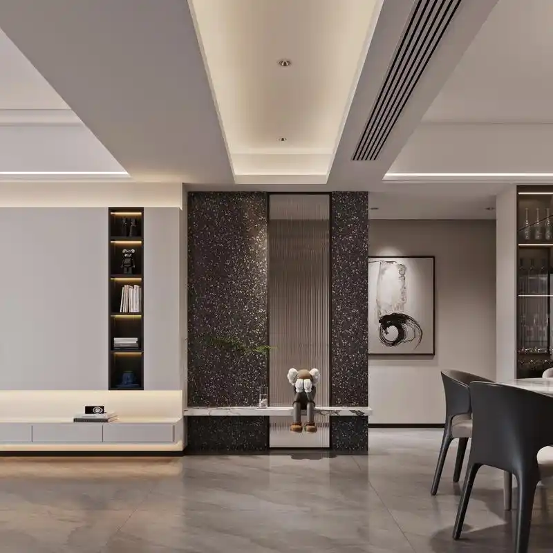 165 ㎡进门正对入户玄关的现代简约设计.96空间,像一个懂 - 抖音