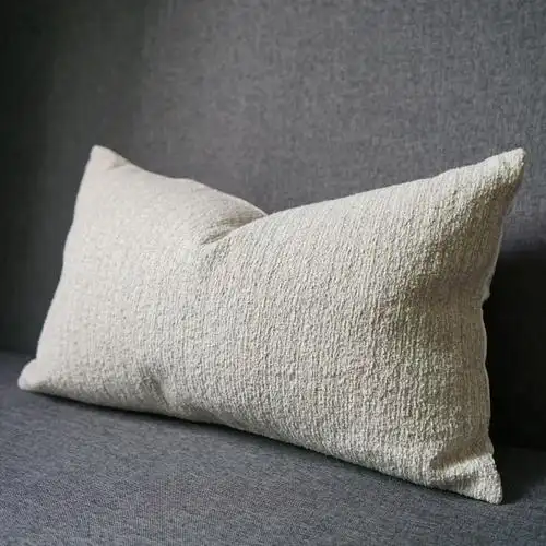 现代方枕样板靠垫白色抱枕压线棉麻包新中式靠垫
