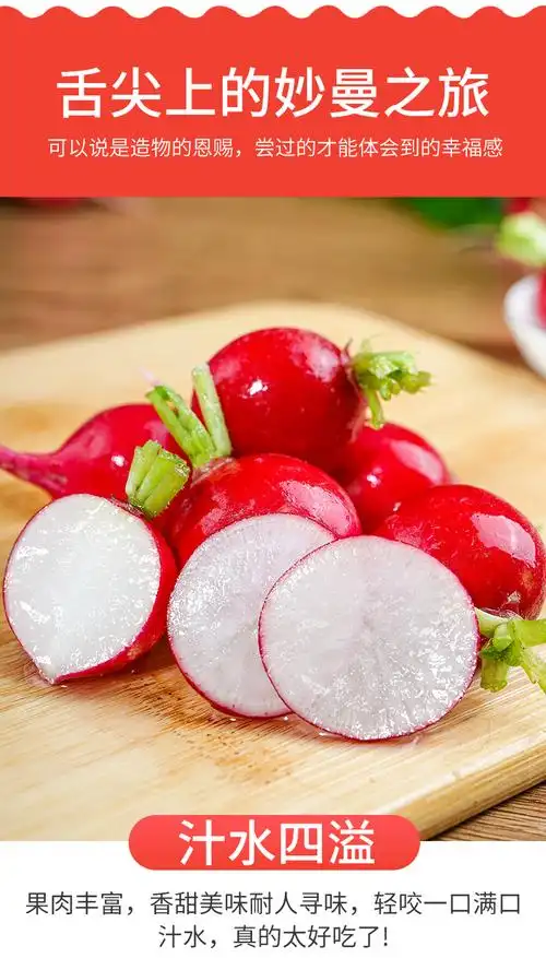 新鲜樱桃萝卜红丁当季水果小红萝卜红丁甜脆青潍坊胡萝卜蔬菜1斤