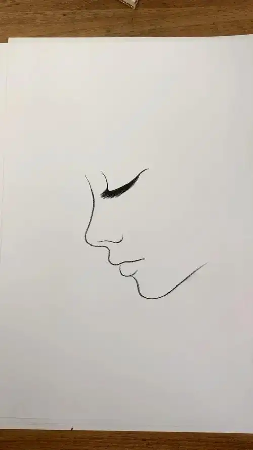 教你一笔画侧脸