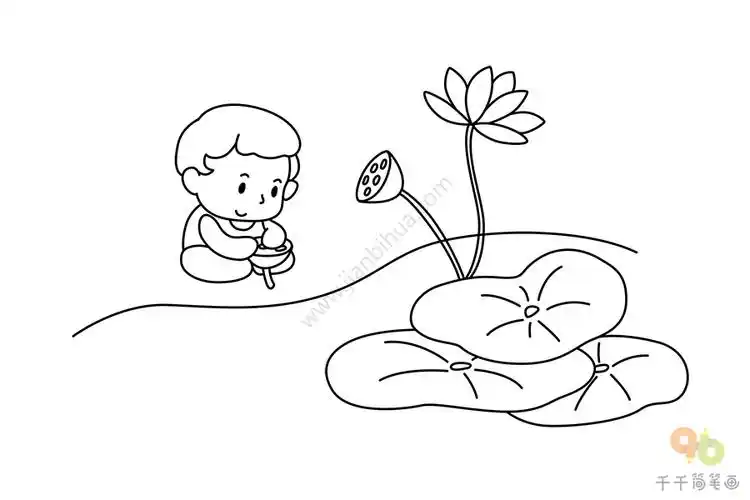 清平乐村居古诗配图简笔画