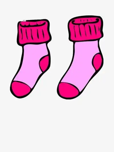 简笔画袜子的图色