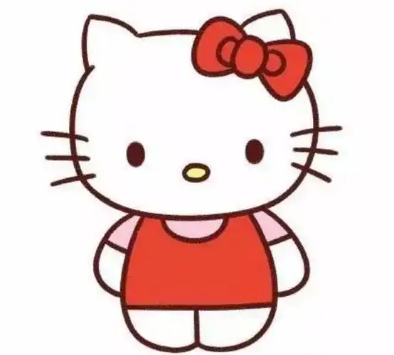 月亮上的凯蒂猫 卡通动漫简笔画作品欣赏 kitty猫简笔