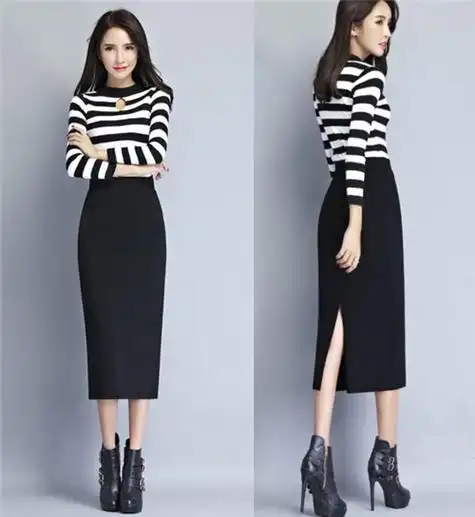 高腰中长款包裙半身裙凸显你的曼妙身材_爱靓网