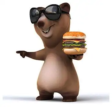 有趣,卡通,熊,隔绝,白色背景