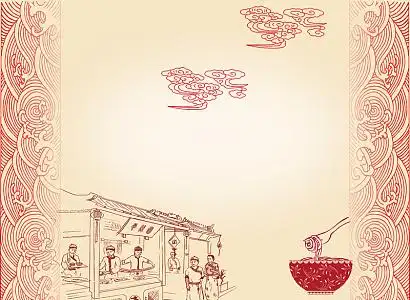 中国风美味手工面条背景素材