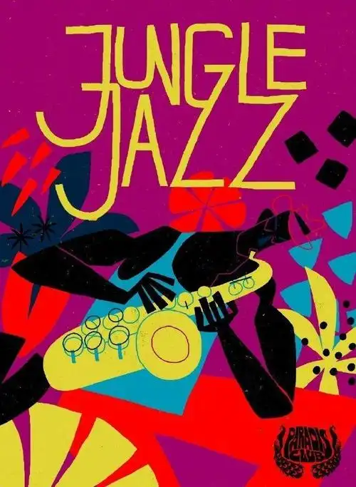 junglejazz音乐节插画海报设计byandréducci