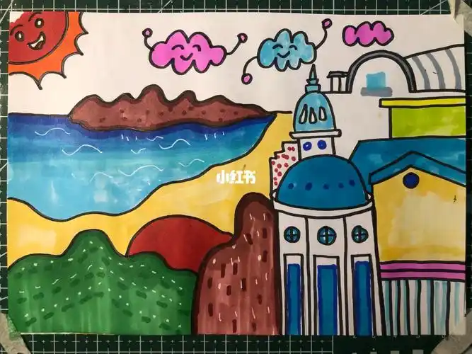 爱琴海儿童画带着我最爱的五岁宝贝画的课效很好