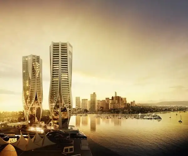 澳大利亚黄金海岸锥形塔楼