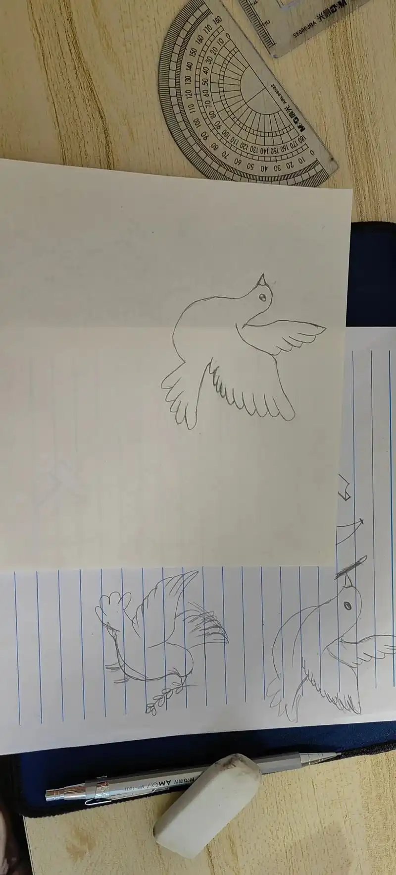 随笔#和平鸽简笔画#党徽立体画# - 抖音