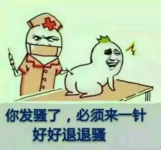 你发骚了,必须来一针好好退退骚