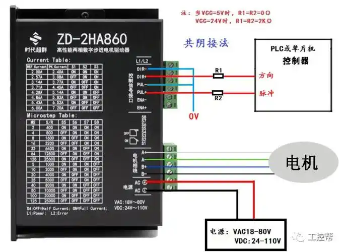 实例讲解plc与步进驱动器如何连接