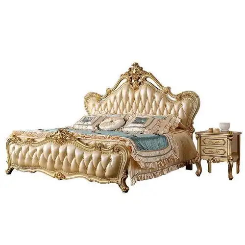 森美人欧式床卧室家具18米双人实木床公主床小户型美式床婚床