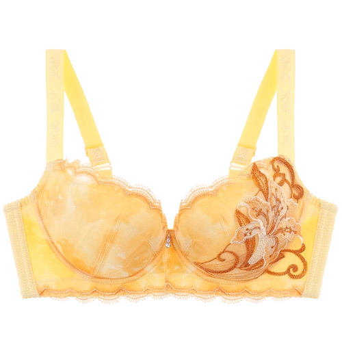 茜施尔内衣薄款性感刺绣舒适亲肤美背聚拢上托收副乳调整型文胸