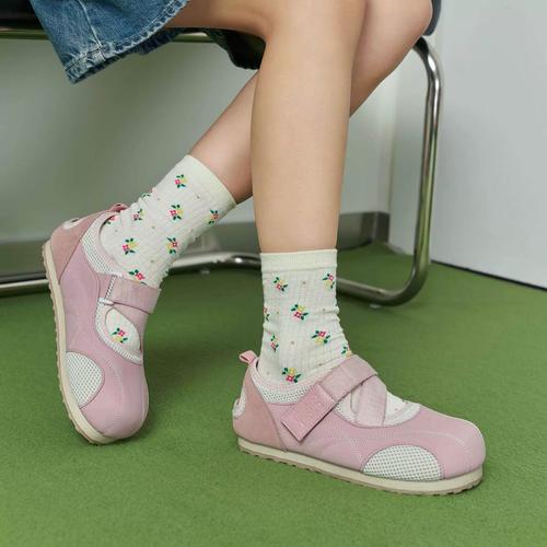 玛速主义年夏季新款魔术贴玛丽珍鞋平底百搭休闲鞋泡芙单鞋女