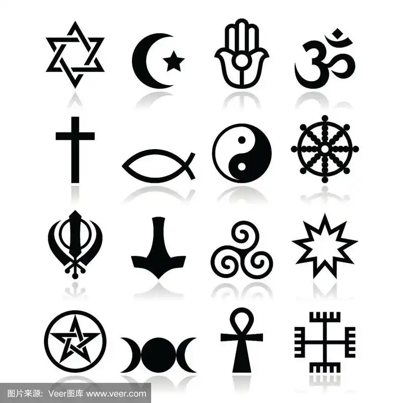 世界宗教符号-图标集